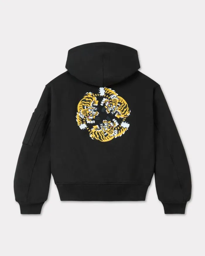 Men 039KENZO VERDY MARKET039 Reversible Embroidered Bomber Black Kenzo Jackets And Coats