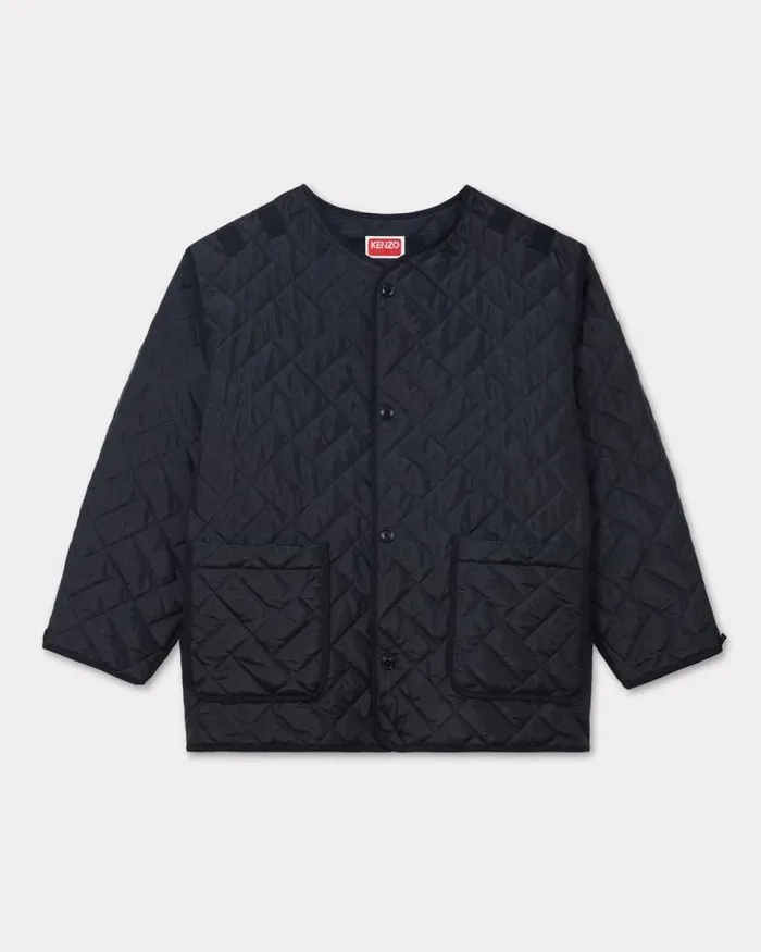 Men 039KENZO Weave039 Liner Black Kenzo Jackets And Coats