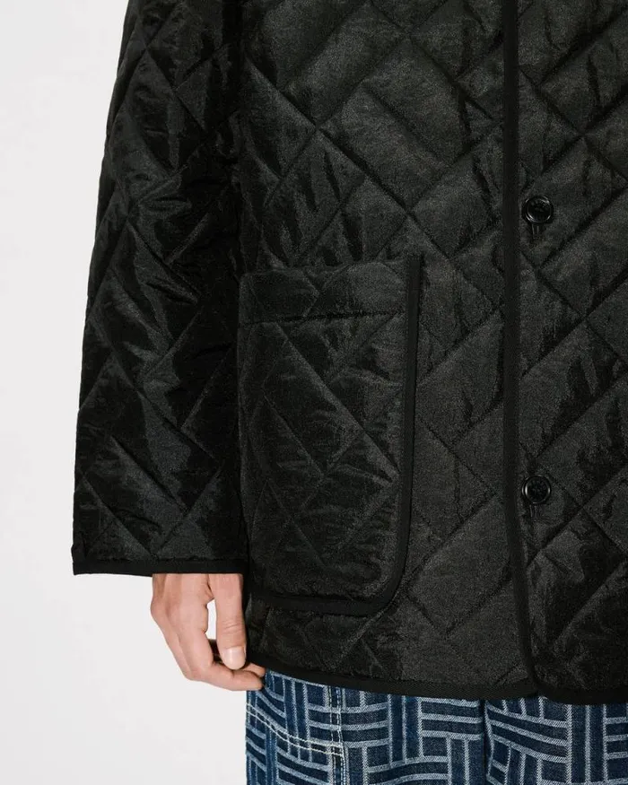 Men 039KENZO Weave039 Liner Black Kenzo Jackets And Coats