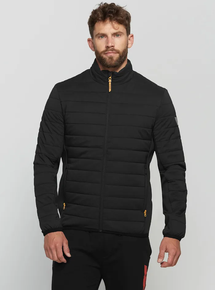 Men Activewear GUESS Black Alberic Active Wind Jacket