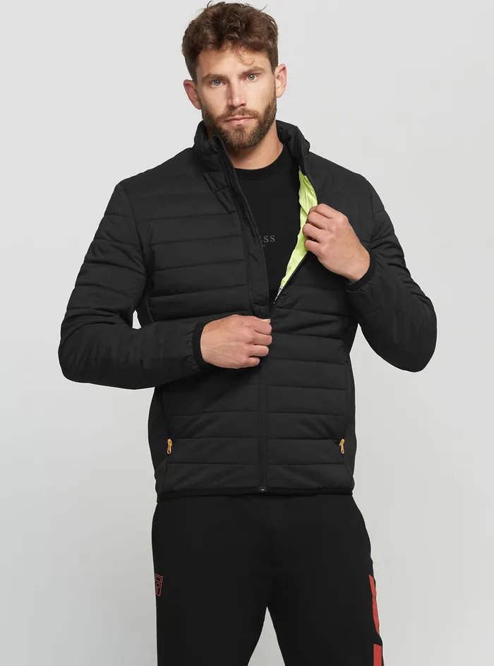 Men Activewear GUESS Black Alberic Active Wind Jacket Men Activewear GUESS Black Alberic Active Wind Jacket