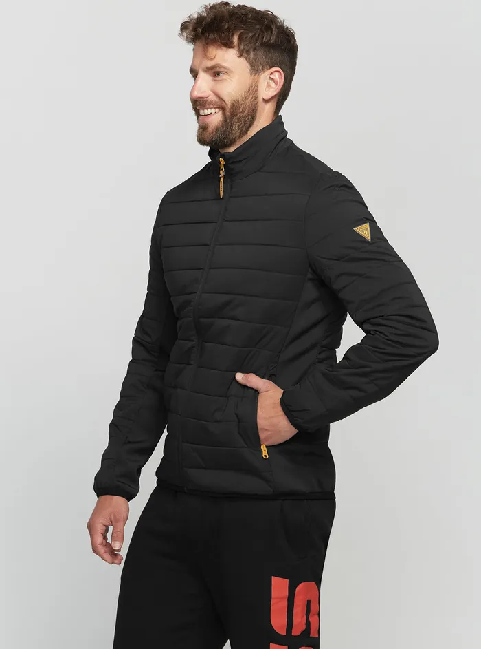 Men Activewear GUESS Black Alberic Active Wind Jacket Men Activewear GUESS Black Alberic Active Wind Jacket