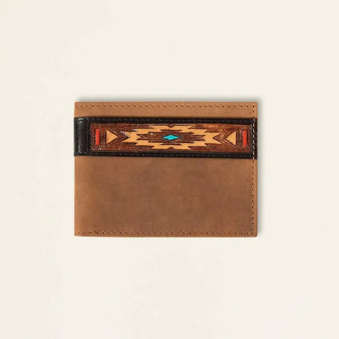 Men Bags and Wallets Ariat Southwest Bifold Wallet Black