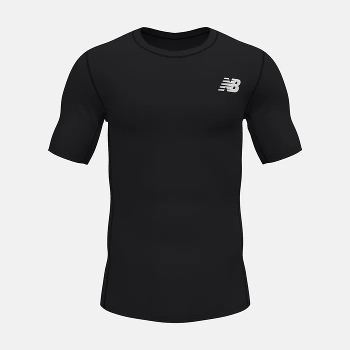 Men Baselayer Short Sleeve Top Team Black New Balance Shirts