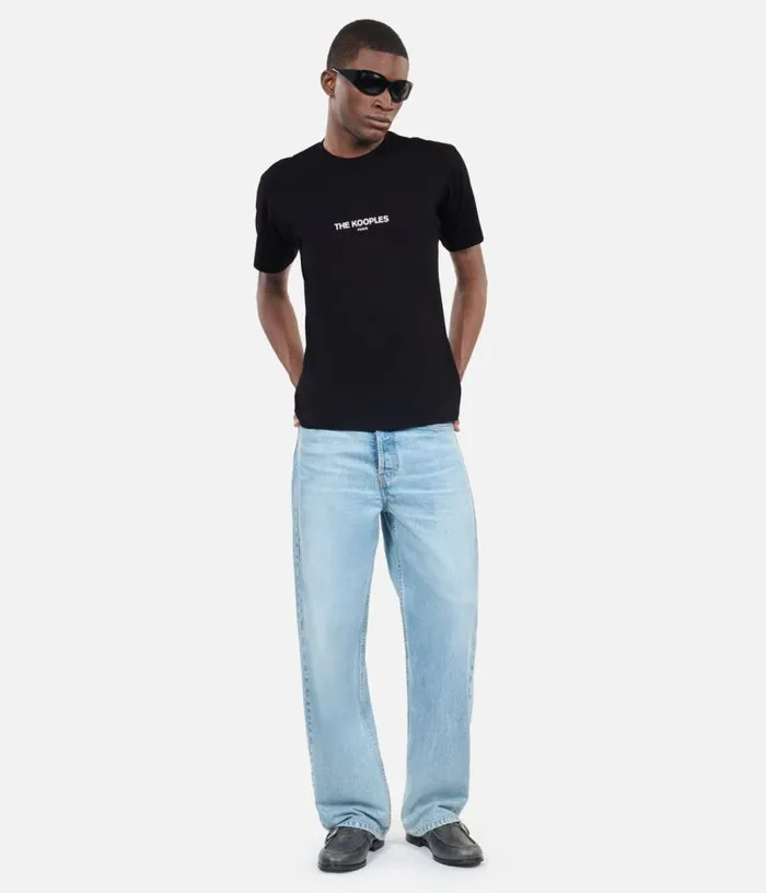 Men Black Logo Tshirt THE KOOPLES Tshirts