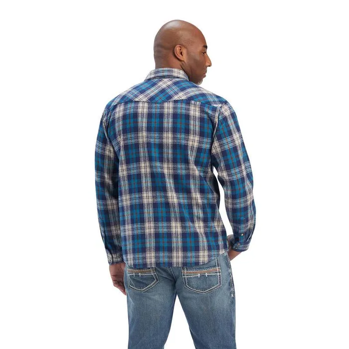 Men Button Down Shirts Ariat Huntleigh Retro Fit Shirt Curacoa