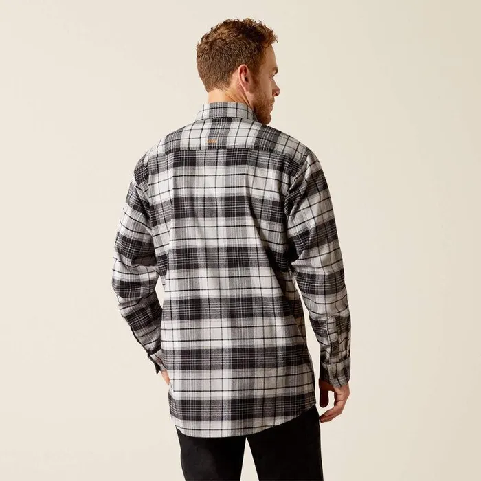 Men Button Down Shirts Ariat Rebar Flannel DuraStretch Work Shirt Charcoal Grey Men Button Down Shirts Ariat Rebar Flannel DuraStretch Work Shirt Charcoal Grey