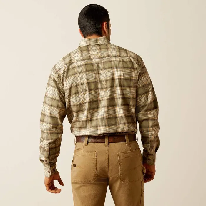 Men Button Down Shirts Ariat Rebar Flannel DuraStretch Work Shirt Deep Lichen Men Button Down Shirts Ariat Rebar Flannel DuraStretch Work Shirt Deep Lichen