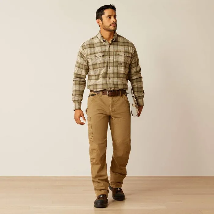 Men Button Down Shirts Ariat Rebar Flannel DuraStretch Work Shirt Deep Lichen Men Button Down Shirts Ariat Rebar Flannel DuraStretch Work Shirt Deep Lichen