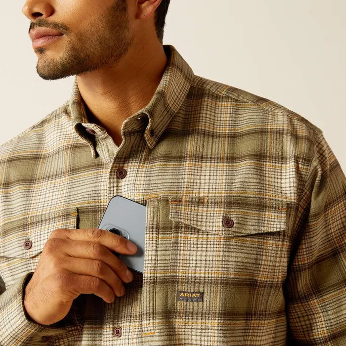 Men Button Down Shirts Ariat Rebar Flannel DuraStretch Work Shirt Deep Lichen Men Button Down Shirts Ariat Rebar Flannel DuraStretch Work Shirt Deep Lichen