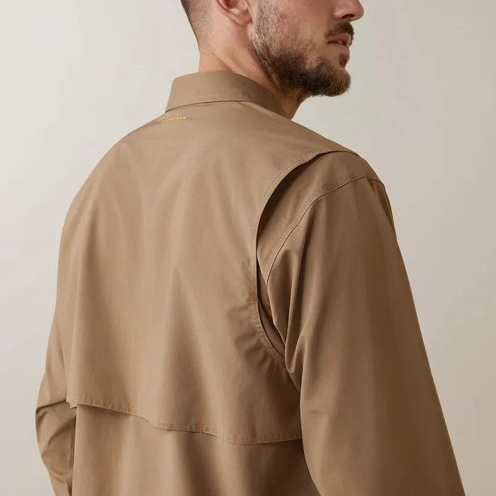 Men Button Down Shirts Ariat Rebar Made Tough VentTEK DuraStretch Work Shirt Khaki Men Button Down Shirts Ariat Rebar Made Tough VentTEK DuraStretch Work Shirt Khaki