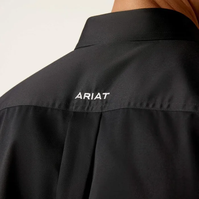 Men Button Down Shirts Ariat Team Logo Twill Classic Fit Shirt Black Mexico