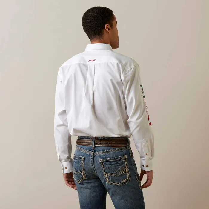 Men Button Down Shirts Ariat Team Logo Twill Classic Fit Shirt White Mexico Men Button Down Shirts Ariat Team Logo Twill Classic Fit Shirt White Mexico