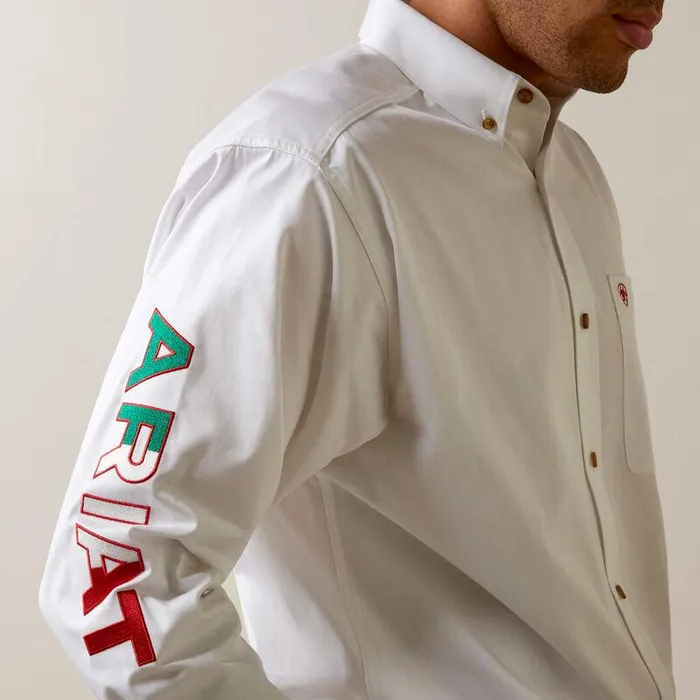 Men Button Down Shirts Ariat Team Logo Twill Classic Fit Shirt White Mexico Men Button Down Shirts Ariat Team Logo Twill Classic Fit Shirt White Mexico
