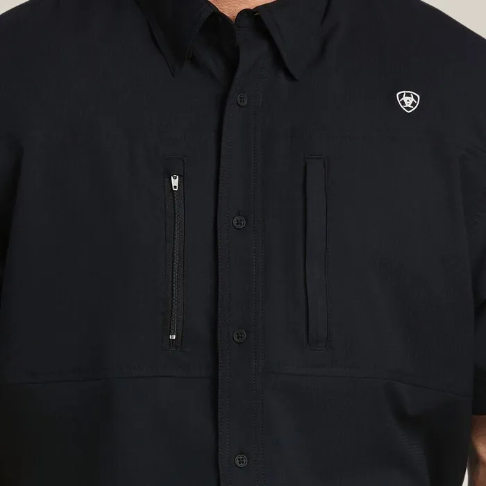 Men Button Down Shirts Ariat VentTEK Classic Fit Shirt Black Men Button Down Shirts Ariat VentTEK Classic Fit Shirt Black