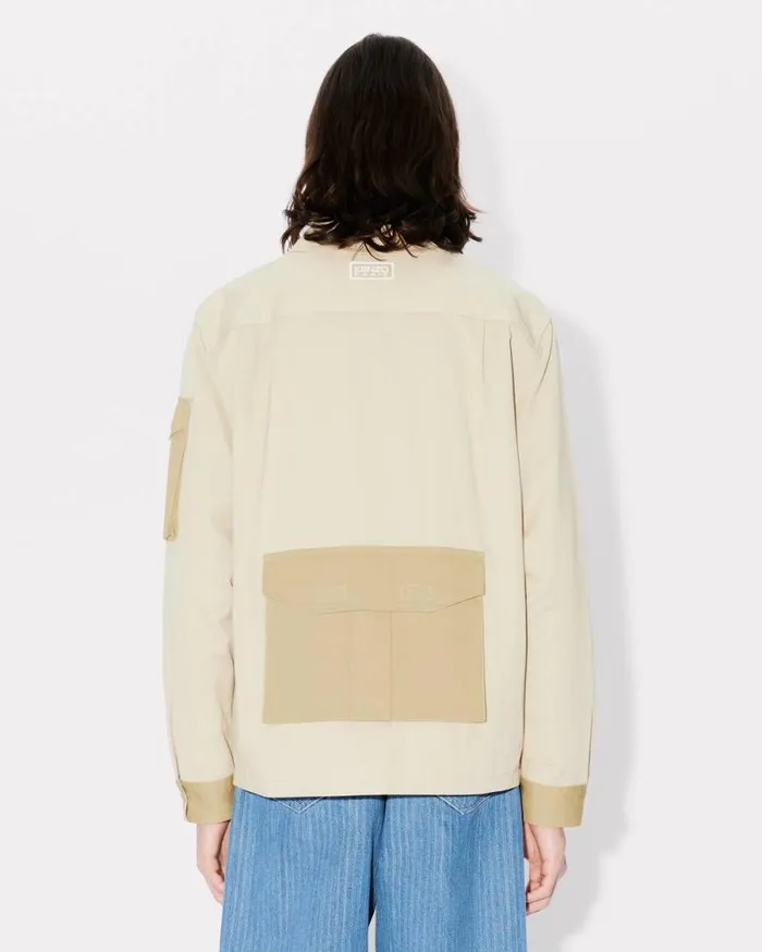 Men Cargo Shirt Beige Kenzo Shirts