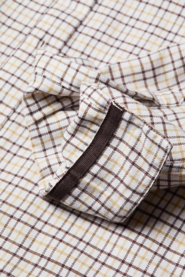 Men Classic Button Down Shirt Cheltenham Camel Check Holland Cooper Shirts
