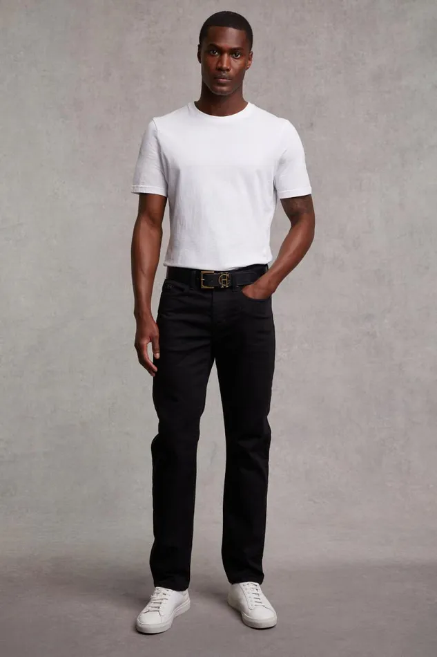 Men Classic Straight Jean Black Holland Cooper Jeans