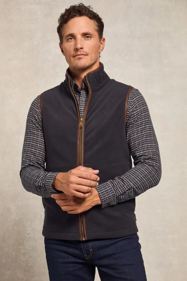 Men Country Fleece Gilet Ink Navy Holland Cooper Gilets