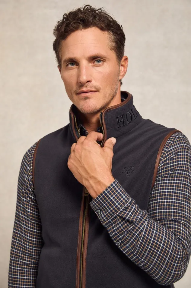 Men Country Fleece Gilet Ink Navy Holland Cooper Gilets