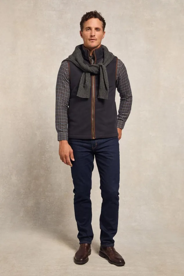 Men Country Fleece Gilet Ink Navy Holland Cooper Gilets