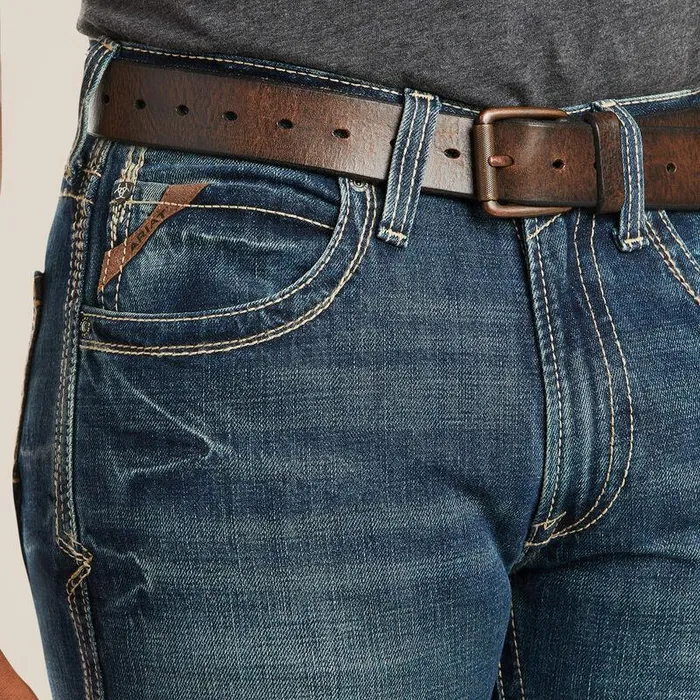 Men Denim Ariat M5 Slim Boundary Stackable Straight Leg Jean Gulch