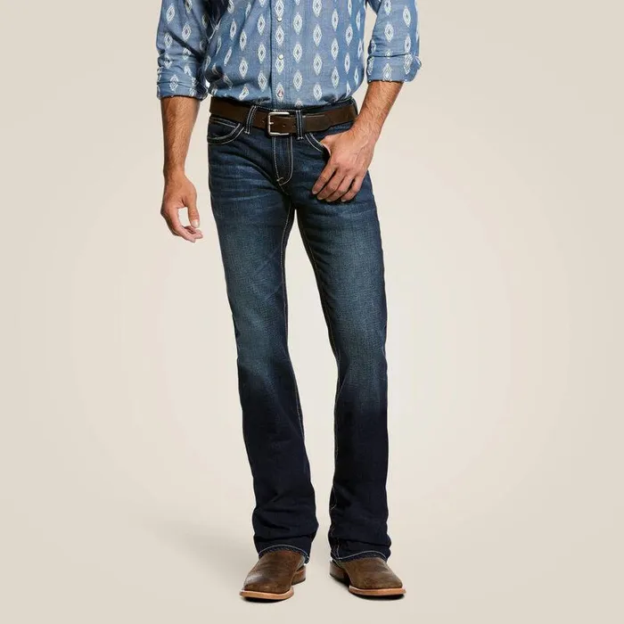 Men Denim Ariat M7 Rocker Concord Stretch Stackable Straight Leg Jean Dodge