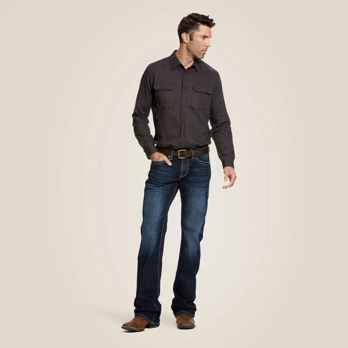 Men Denim Ariat M7 Rocker Concord Stretch Stackable Straight Leg Jean Dodge