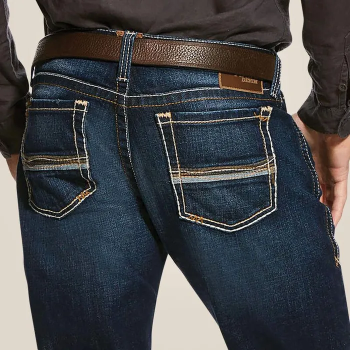 Men Denim Ariat M7 Rocker Concord Stretch Stackable Straight Leg Jean Dodge