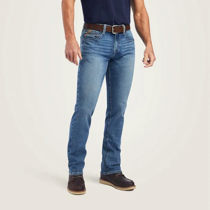 Men Denim Ariat M7 Slim Wessley Straight Jean Gaviota
