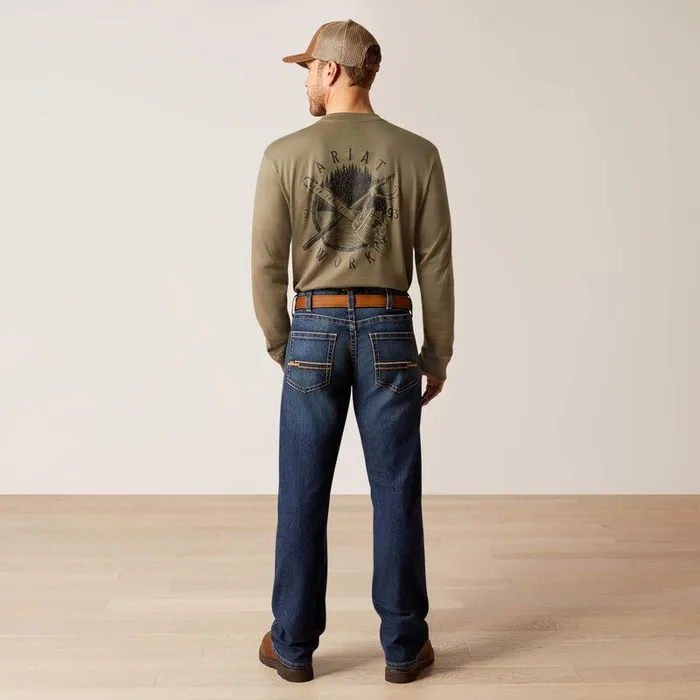 Men Denim Ariat Rebar M5 Straight Rail Straight Jean Encinitas Men Denim Ariat Rebar M5 Straight Rail Straight Jean Encinitas