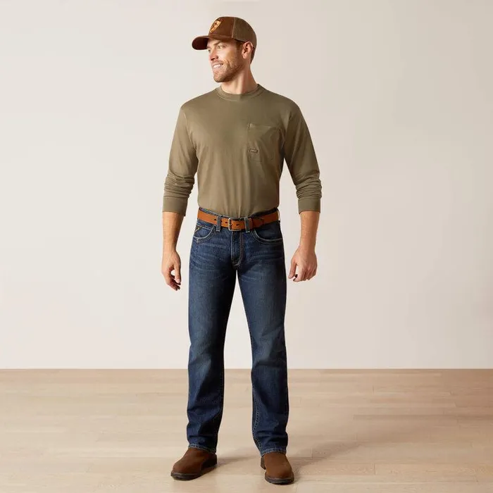 Men Denim Ariat Rebar M5 Straight Rail Straight Jean Encinitas Men Denim Ariat Rebar M5 Straight Rail Straight Jean Encinitas