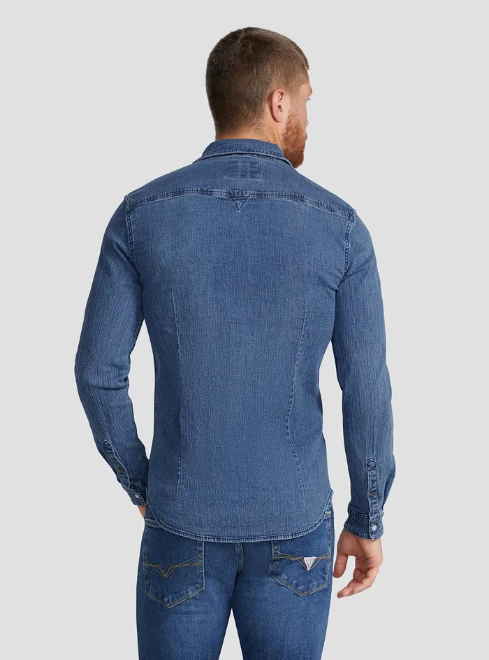 Men Denim GUESS Eco Denim Truckee Shirt Men Denim GUESS Eco Denim Truckee Shirt