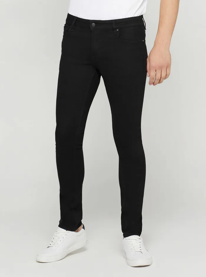 Men Denim GUESS Eco Lowrise Skinny Miami Denim Jeans In Carry Black Wash