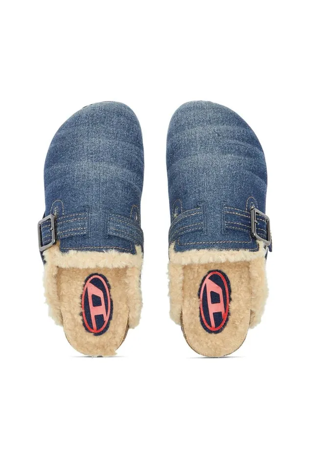 Men Diesel Rubber Slides DWOODSTOCK X Blue