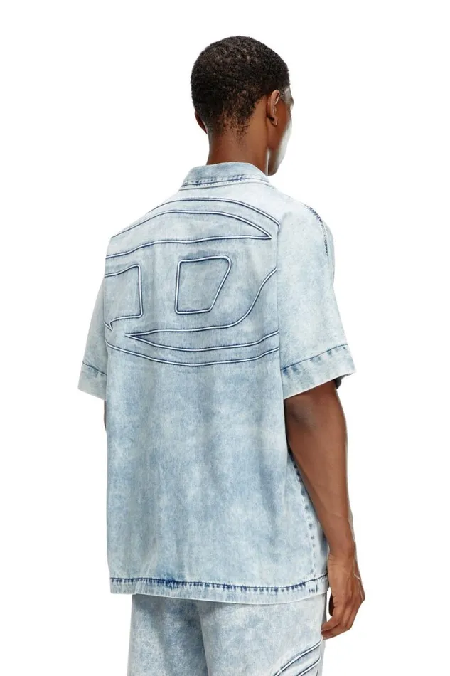 Men Diesel Shirts DNABILS Light Blue Men Diesel Shirts DNABILS Light Blue