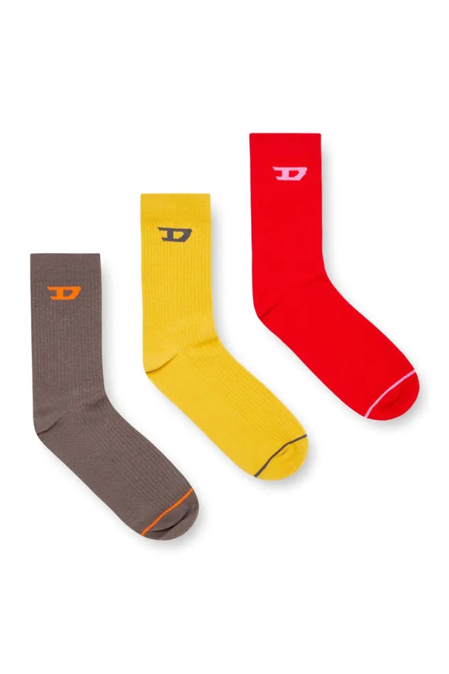Men Diesel Socks SKMDTENNISCREW175 Orangeyellow