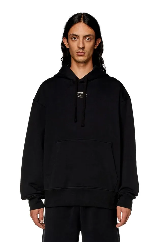Men Diesel Sweatshirts and Hoodies SMACSHOODOD Black