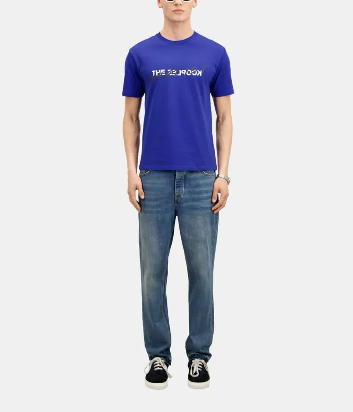 Men Electric Blue What Is Tshirt THE KOOPLES Tshirts