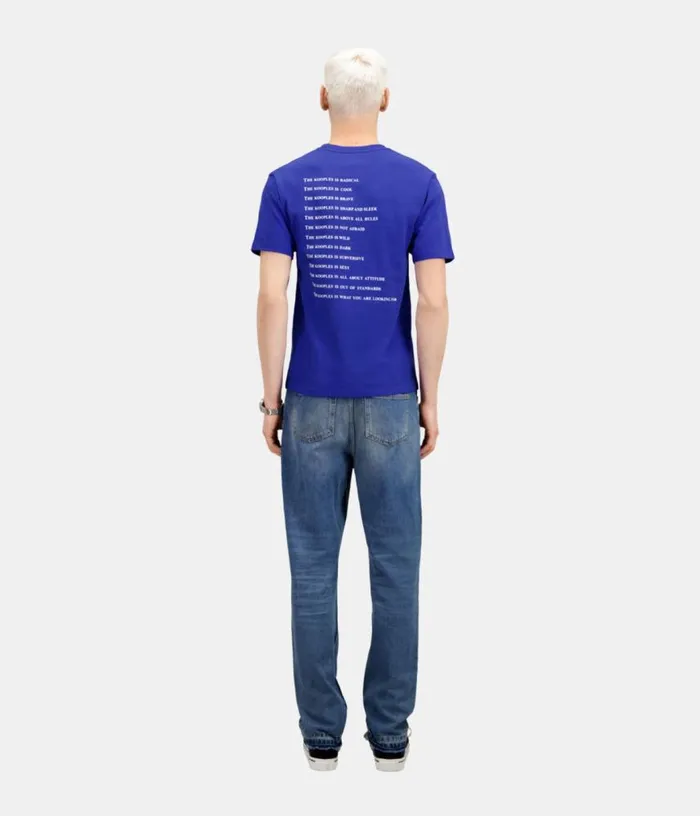 Men Electric Blue What Is Tshirt THE KOOPLES Tshirts