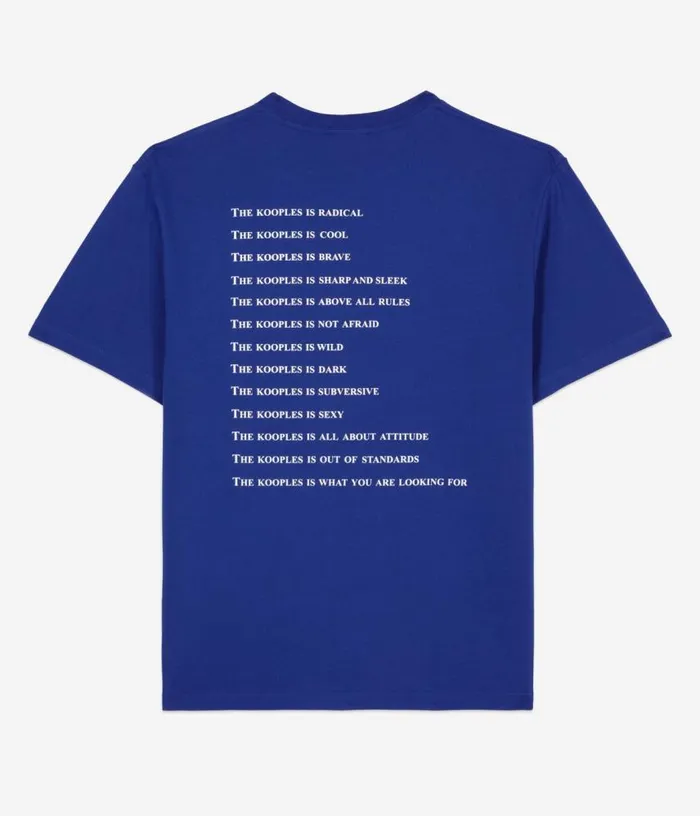 Men Electric Blue What Is Tshirt THE KOOPLES Tshirts