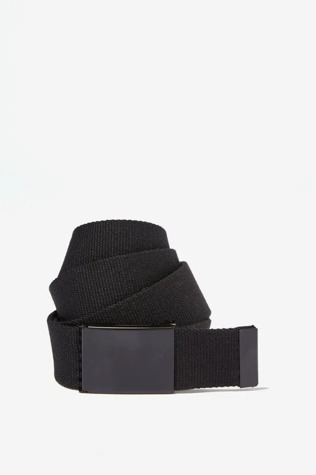 Men Gifting Cotton On Clip Belt Blackmatte Black