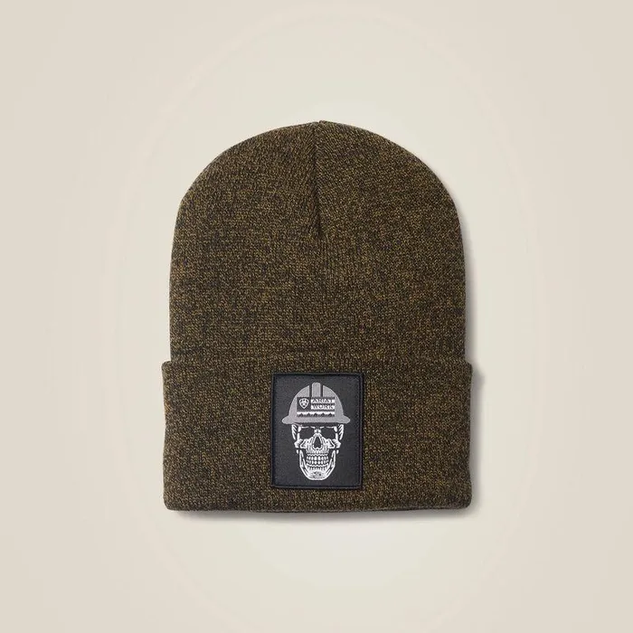 Men Hats and Beanies Ariat Rebar Roughneck Watch Cap Military Oliveandblack