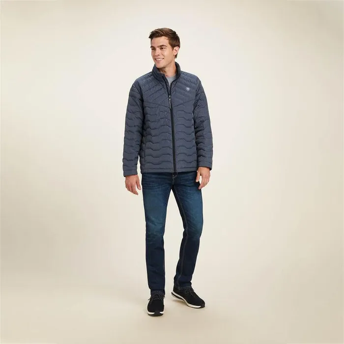 Men Jackets and Vests Ariat Ideal Down Jacket Charcoal Heather
