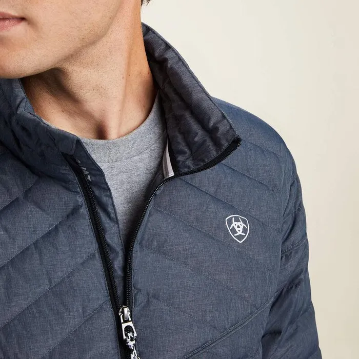 Men Jackets and Vests Ariat Ideal Down Jacket Charcoal Heather