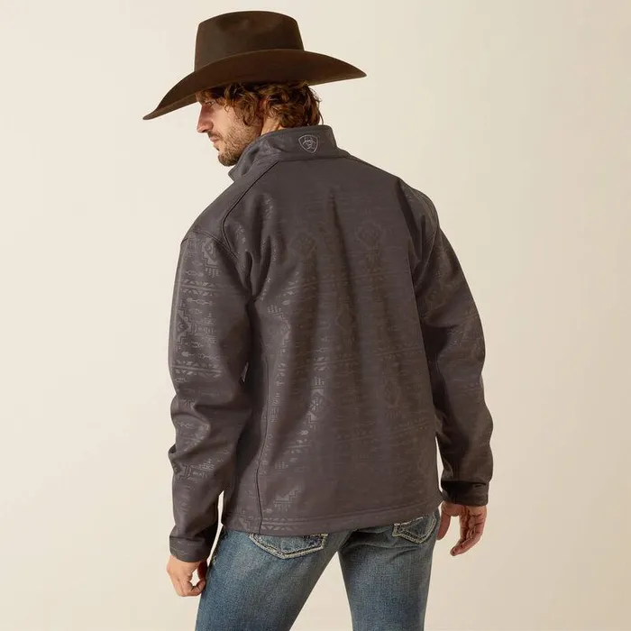 Men Jackets and Vests Ariat Logo 20 Softshell Jacket Phantom Embossed Men Jackets and Vests Ariat Logo 20 Softshell Jacket Phantom Embossed