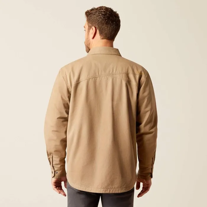 Men Jackets and Vests Ariat Rebar Canvas Shirt Jacket Khaki Men Jackets and Vests Ariat Rebar Canvas Shirt Jacket Khaki