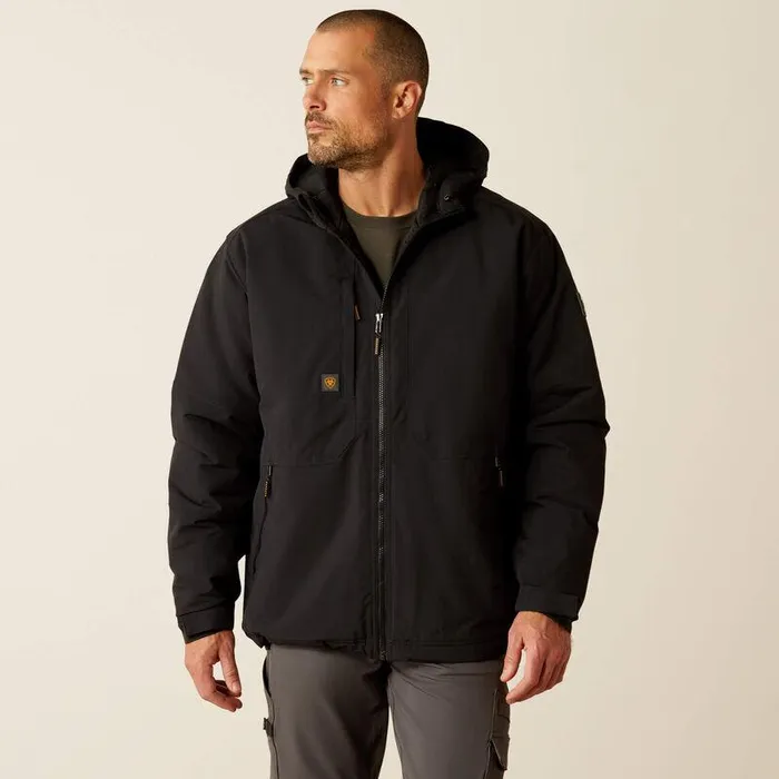 Men Jackets and Vests Ariat Rebar Cordura Ripstop Insulated Jacket Black