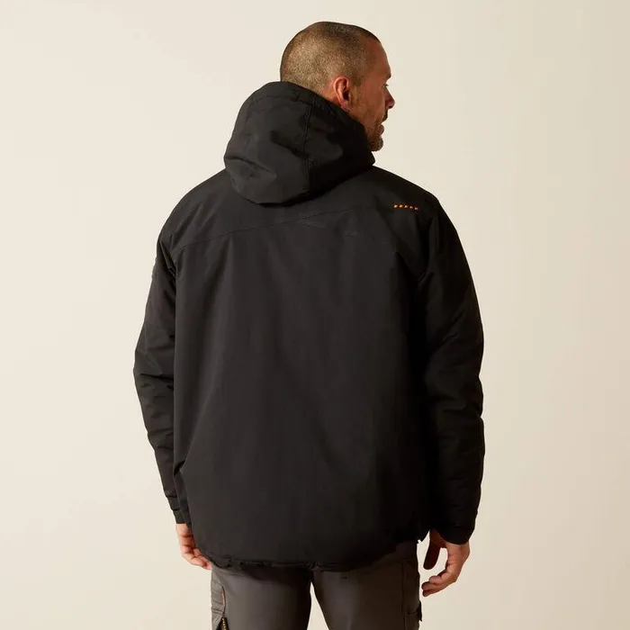 Men Jackets and Vests Ariat Rebar Cordura Ripstop Insulated Jacket Black