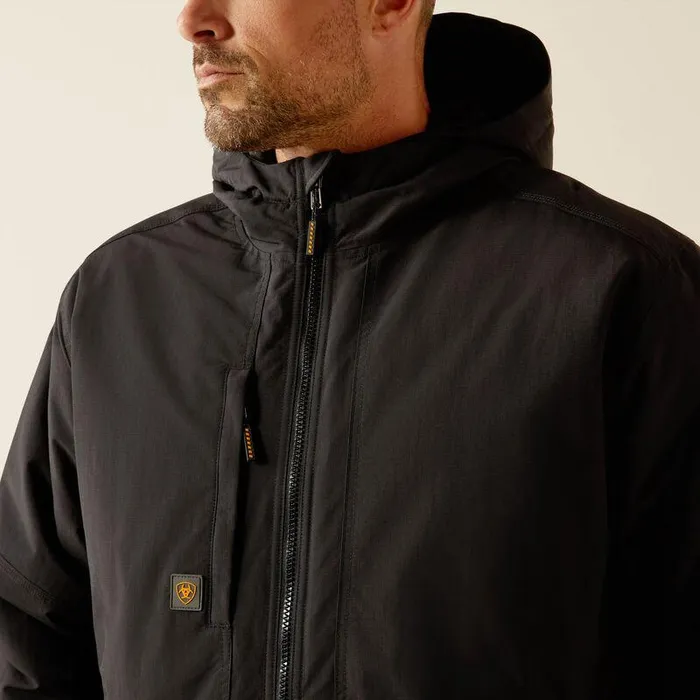 Men Jackets and Vests Ariat Rebar Cordura Ripstop Insulated Jacket Black